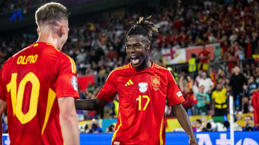 Impressive Spain come from behind to put four past Georgia and set up Germany quarter-final