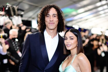 Cole Tucker and Vanessa Hudgens attend the 28th Screen Actors Guild Awards at Barker Hangar