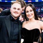 LOS ANGELES, CALIFORNIA - FEBRUARY 04: Zach Bryan and Kacey Musgraves attend the 66th GRAMMY Awards on February 04, 2024 in Los Angeles, California. (Photo by John Shearer/Getty Images for The Recording Academy)