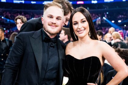 LOS ANGELES, CALIFORNIA - FEBRUARY 04: Zach Bryan and Kacey Musgraves attend the 66th GRAMMY Awards on February 04, 2024 in Los Angeles, California. (Photo by John Shearer/Getty Images for The Recording Academy)