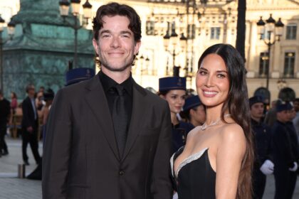 PARIS, FRANCE - JUNE 23: John Mulaney and Olivia Munn attend Vogue World: Paris at Place Vendome on June 23, 2024 in Paris, France. (Photo by Pascal Le Segretain/Getty Images for Vogue)