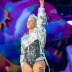 GLASGOW, SCOTLAND - JUNE 28: P!nk performs on stage at Hampden Park on June 28, 2024 in Glasgow, Scotland.  (Photo by Roberto Ricciuti/Redferns)