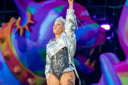 GLASGOW, SCOTLAND - JUNE 28: P!nk performs on stage at Hampden Park on June 28, 2024 in Glasgow, Scotland.  (Photo by Roberto Ricciuti/Redferns)