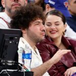 selena and benny at knicks game