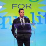 NEW YORK, NY - MARCH 30:  MLB Ambassador for Inclusion Billy Bean speaks onstage at the 7th Annual PFLAG National Straight For Equality Awards Gala at The New York Marriott Marquis on March 30, 2015 in New York City.  (Photo by D Dipasupil/Getty Images for PFLAG)