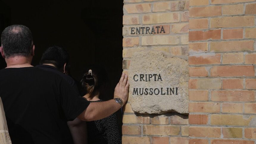 No salutes allowed as 'March on Rome' anniversary draws hundreds to Mussolini's crypt