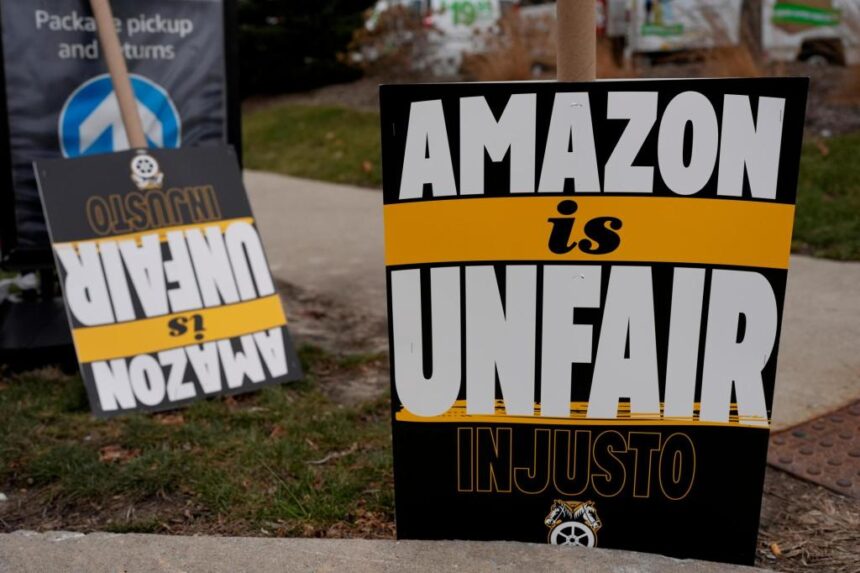 Amazon workers strike at multiple facilities as Teamsters seek labor contract