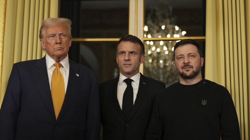 Emmanuel Macron welcomes Trump and Zelenskyy for a meeting ahead of Notre Dame's reopening