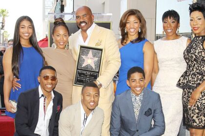 HOLLYWOOD, CA - MAY 13:  Steve Harvey with his family attend the ceremony honoring him with a Star on The Hollywood Walk of Fame held on May 13, 2013 in Hollywood, California.  (Photo by Michael Tran/FilmMagic)