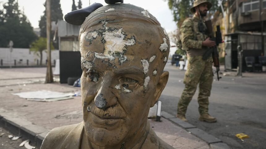 Tomb of Bashar al-Assad's father set alight after Syrian rebel victory