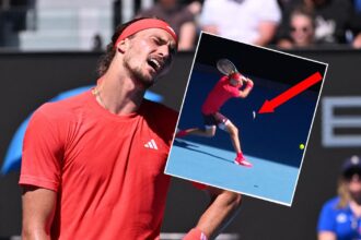 Crazy moment a FEATHER stops play as Zverev asks umpire 'are you insane?'