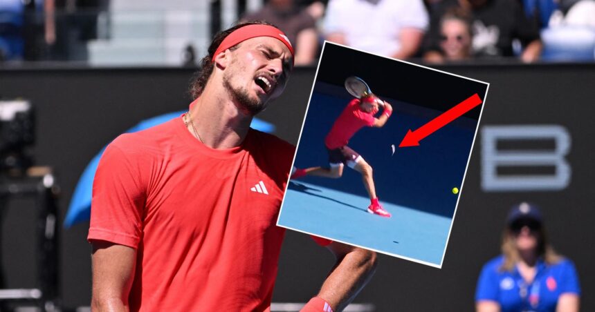 Crazy moment a FEATHER stops play as Zverev asks umpire 'are you insane?'