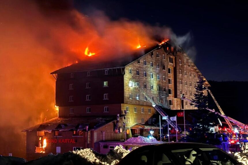 At least 76 people killed in a hotel fire at a ski resort in Turkey