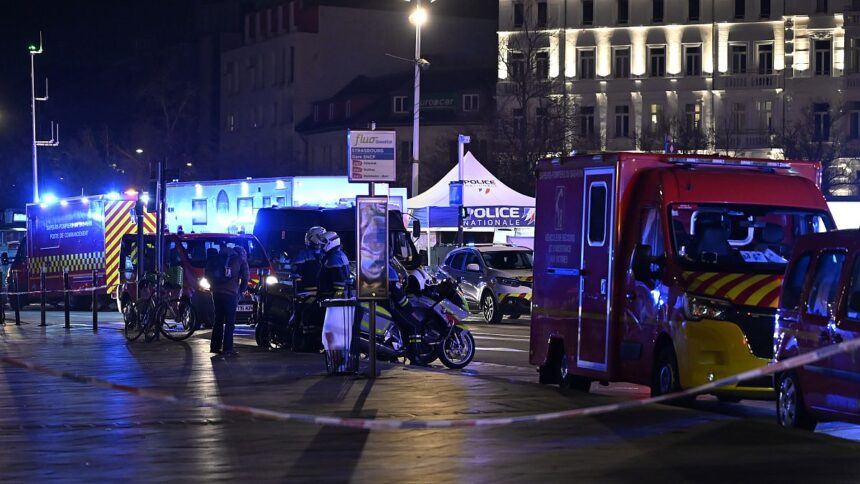 Dozens of people injured after two trams collide in eastern French city of Strasbourg